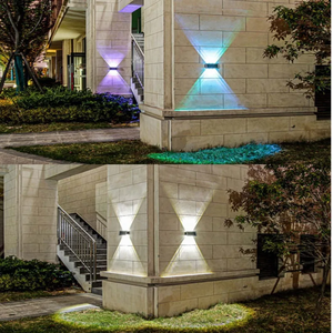 Lámpara Solar LED RGB para Exteriores, Impermeable IP65, Iluminación Superior e Inferior para Jardín, Decoración de Patio FX-SOSG010A, Luces Solares para Exteriores FX-S - Product Image 4