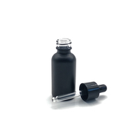 Botol tetes minyak esensial kaca hitam Amber Matt untuk Serum perawatan kulit dalam berbagai ukuran cetak layar bulat 5ml hingga 100ml