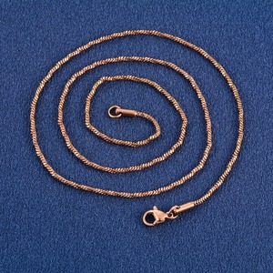 Collier fin torsadé en acier inoxydable, chaîne serpent carrée, accessoires de bijoux pour femmes et hommes, ras-du-cou, cadeau DIY - Product Image 5