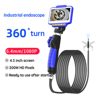 Écran IPS de 5,0 pouces 3,9 mm/6,4 mm 1080P Articulation bidirectionnelle Rotation à 360° Étanche IP67 Certifié CE Endoscope industriel à LED