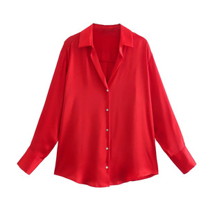 Donne all'ingrosso 2023 <span class=keywords><strong>Chic</strong></span> nuovo Design camicia <span class=keywords><strong>Casual</strong></span> manica lunga solido 7 colori elegante camicetta camicie da <span class=keywords><strong>donna</strong></span> top - Product Image 3
