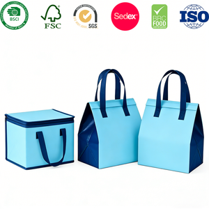 Sac isotherme jetable et réutilisable pour aliments chauds et froids, en non-tissé, imperméable, écologique, avec logo de conception de mode, vente en gros - Product Image 1