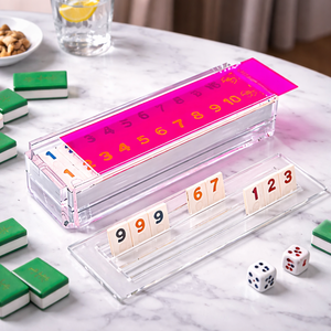 Boîte de rangement transparente en acrylique pour cartes de jeu de Mahjong numérique, personnalisable - Product Image 1