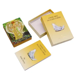 Boîte à cartes Oracle en forme de dictionnaire de guide, impression personnalisée de Tarot, 50 unités