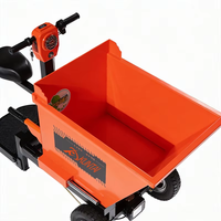 Chariot à cendres électrique assis-debout en promotion usine, idéal pour les chantiers de construction, le transport de béton et les petites exploitations agricoles