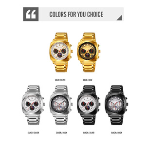 Men's round chronograph <b>watch</b> Luxury stainless steel wristwatch 30M waterproof quartz <b>watch</b> - Product Image 3