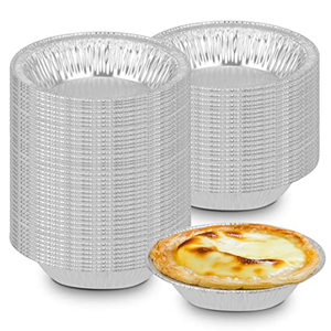 Contenedores Redondos Desechables de Papel de Aluminio de 7 Pulgadas de Alta Resistencia, Bandejas de Embalaje de Alimentos, Contenedores de Papel de Aluminio para Llevar, Bandejas de Aluminio - Product Image 1