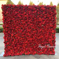 Décoration murale en fleurs de soie plastique rose rouge blanc, arche de mariage, support de toile de fond pour événements de mariage, toile de fond murale en fleurs pas chère
