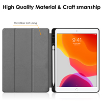 Housse de tablette en cuir PU souple avec impression personnalisée par sublimation, porte-stylet pour iPad, support pliable multi-angles, étui pour tablette
