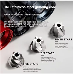 Moulin à café manuel portable en aluminium avec corps en acier inoxydable, capacité de 20 g, réglage réglable - Product Image 4