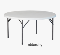 Table ronde pliante en plastique de haute qualité de 150cm pour la fête de pique-nique en plein air