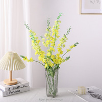 Fleurs artificielles de haute qualité en soie Delphinium et Larkspur de 96 cm pour la décoration de la maison et de mariage, décoration de mariage sur le thème du pays des merveilles d'hiver