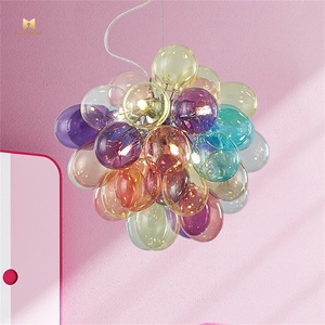 Verre nordique couleur bulle Led lustres créatifs chambre d'enfants chambre magasin de vêtements verre pendentif éclairage - Product Image 1
