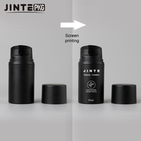 Flacon pompe sans air personnalisé pour lotion cosmétique noire vide de 30 ml, 50 ml, 80 ml, 100 ml, 120 ml, 150 ml