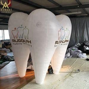 Ballon gonflable amusant en forme de dents blanches pour la Journée mondiale de la dentisterie, avec logo imprimé, ballon géant aux dents très réalistes. - Product Image 2