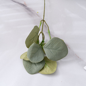 Plante artificielle CallaFloral à tige unique, feuille de sycomore ronde, gris, pour la décoration de la maison et des mariages, style INS - Product Image 3