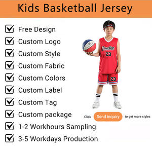Индивидуальная дышащая Двусторонняя детская баскетбольная трикотажная форма для быстрой сушки, индивидуальная форма для вашей команды - Product Image 4