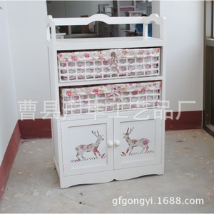 White Mini Bookshelf Cabinet 57x30x90 Cm Korean Style Multifunction Kids Storage Furniture - Product Image 1