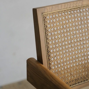 Muebles de Estilo Francés Vintage para Hoteles, Bistrós y Cafés, Sillones de Madera Maciza Americana, Silla de Comedor Nórdica de Ratán - Product Image 4