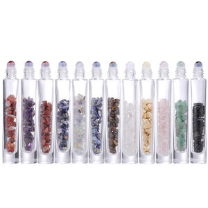 <strong>Empty</strong> 10ml Essential Oil Perfume Crystal Chips Glass Bottles Crystal Roller Oil Perfume Bottle - Product Image 4