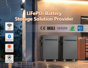 Solar Power Storage System 16kWh 51.2V LiFePO4 IP65 Hybrid <b>Grid</b> Split Stackable Home Battery Backup Energy <b>Wall</b>-Mounted Design - Product Image 1