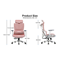 Chaise de bureau ergonomique de haute qualité avec accoudoirs 3D en PU pour ordinateur