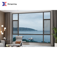 Ventana Abatible Vertical Comercial, Exterior, Insonorizada, de Aleación de Aluminio, con Diseño Minimalista para Cocina y Baño de Villa