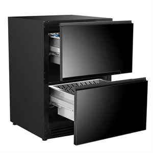 Réfrigérateur distributeur à deux tiroirs le plus vendu, équipement de bar électrique à faible bruit pour centres commerciaux extérieurs et hôtels - Product Image 1