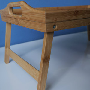 Simple bamboo bed tray small table, bamboo dormitory laptop table, lazy desk manufacturer wholesale - Product Image 3