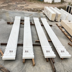 Capitello di Colonna Corinzia in Marmo Bianco Intagliato a Mano, Capitello di Pilastro Romano in Pietra <span class=keywords><strong>per</strong></span> Decorazione Architettonica di Ville - Product Image 2