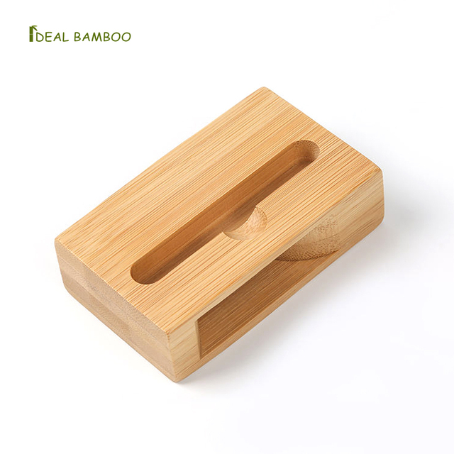 Natural Mini Bamboo Sound Speaker Bamboo Phone Stand  Wooden Mobile Phone Holder