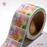Etiquetas Autoadhesivas de Vinilo Holográfico Duradero con Impresión Personalizada, Estampado en Relieve, Rectangulares, para Bebidas, Supermercados y Empaques