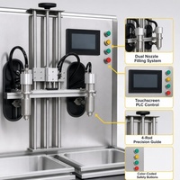 Machine de remplissage semi-automatique à piston en acier inoxydable 304 CE pour liquides à haute viscosité (sirop, miel, huile) avec pesage