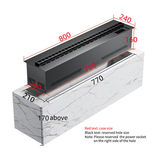 Caminetto Elettrico Moderno Intelligente con Fiamma LED, Controllo Remoto tramite App, Caminetto a Vapore Acqueo da Incasso <span class=keywords><strong>per</strong></span> Casa - Product Image 6