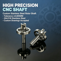 Axe de rotor en acier inoxydable usiné CNC de haute précision avec brochage pour moteur / Tolérance 0,005 mm Service OEM