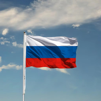 Drapeau national de la Russie en polyester 3x5 pieds, impression personnalisée, vente en gros