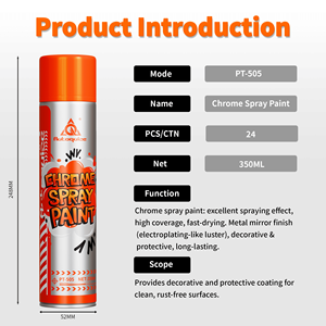 Autoquize Industriële Kwaliteit Chroom Spuitverf 350ML Aerosolbus Hoogglans Galvaniserend Effect Metaalrestauratie Coating PT505 - Product Image 5