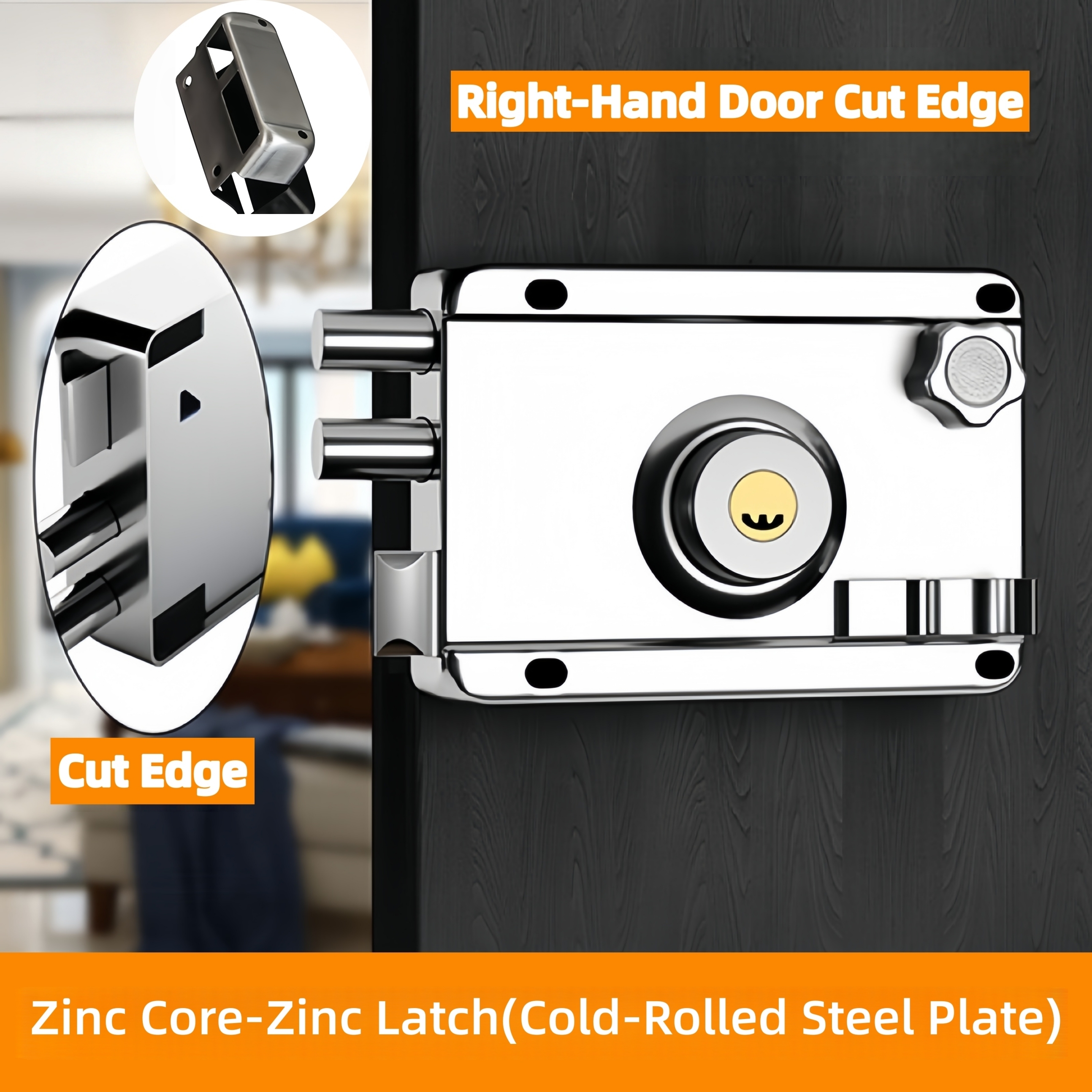 Zinc Core-Zinc Latch-RH Cut Edge