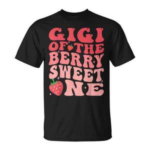 Camiseta de fresa para el primer cumpleaños de Gigi Of The Berry Sweet One - Product Image 1