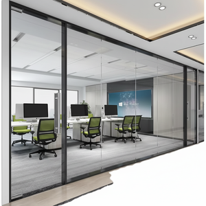 ผนังกั้นห้องนั่งเล่น/สำนักงาน SZMK รุ่นโมเดิร์น ทำจากกระจกนิรภัย <span class=keywords><strong>6</strong></span> บาน ความหนา 5-12 มม. โครงอะลูมิเนียม <span class=keywords><strong>ป</strong></span>ระกอบสำเร็จ คุณภาพสูง - Product Image 1