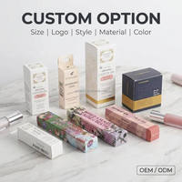 Caja de Cartón Plegable Pequeña Personalizada para Muestras de Cosméticos y Aceites Aromáticos, Lápiz Labial, Brocha de Maquillaje y Bálsamo Labial, Empaque de Papel