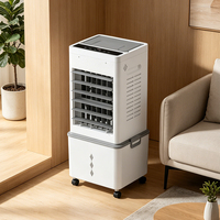 Ventilateur évaporatif portable pour la maison et le bureau, avec écran LED à télécommande, 3 vitesses, économe en énergie, à brancher