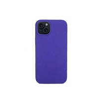 Coque en microfibre à quatre côtés en silicone liquide véritable pour iPhone 15 Plus compatible avec chargement sans fil