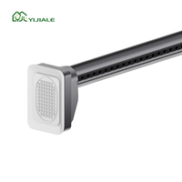 YIJIALE Produttore di Barre Telescopiche per Tende Senza Foratura, 1-2,2m, 32mm, Nere Rivestite, Montaggio Rapido con Un Clic, per Armadi