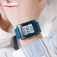 Jam Tangan Digital SKMEI 2787 Warna Permen Transparan untuk Pria Wanita, Kronograf, Tahan Guncangan, Sport, Unisex, Montre Homme