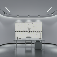 Boîte à lumière LED carrée en tissu à cadre en aluminium écoénergétique, option suspendue, affichage clignotant programmable IC intégré