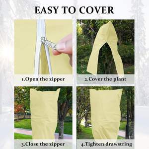 Housse de protection pour plantes en tissu non tissé réutilisable pour plantes en <span class=keywords><strong>pot</strong></span>, protection contre le gel, protection contre le gel des plantes d'hiver, jardin - Product Image 6