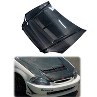 Capot en fibre de carbone style JS pour Honda Civic EK 1996-1998 – Amélioration extérieure légère du capot moteur