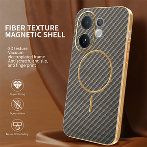เคสโทรศัพท์แบบแม่เหล็ก รุ่นบางเฉียบ หรูหรา ลายเส้นใยโครเมียม สำหรับ Vivo V60 Lite/V60/V50Lite/V50/V40Lite/X200 FE - Product Image 5