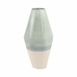 Vase à facettes triple ton pour la décoration du salon, accent décontracté pour la maison, chambre, bureau, cuisine - Product Image 1